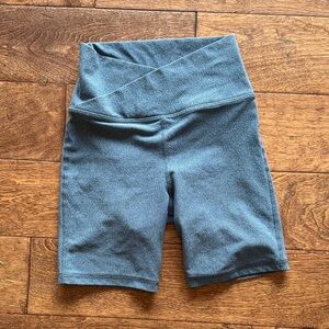 High-Rise Women's Athletic Shorts in Slate Blue